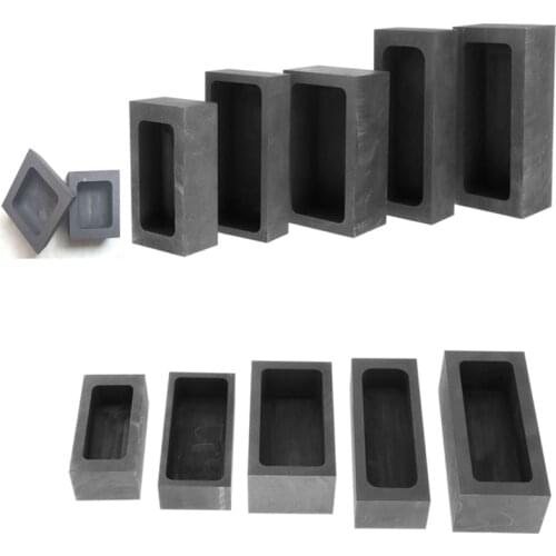 85x45x30mm square crucible, graphite ingot mold for melting gold, silver and copper for melting and casting