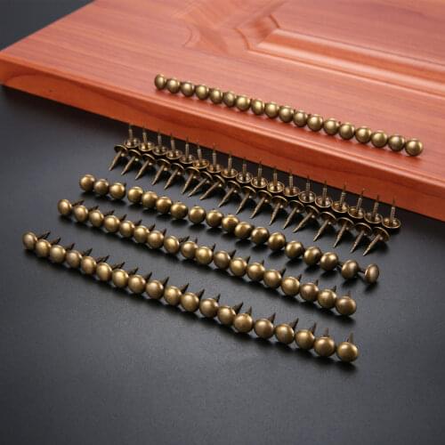 100Pcs 8*15mm Antique Bronze Upholstery Nails Jewelry Wood Box Crafts Door Sofa Furniture Tacks Studs Pushpin Doornail Fasteners
