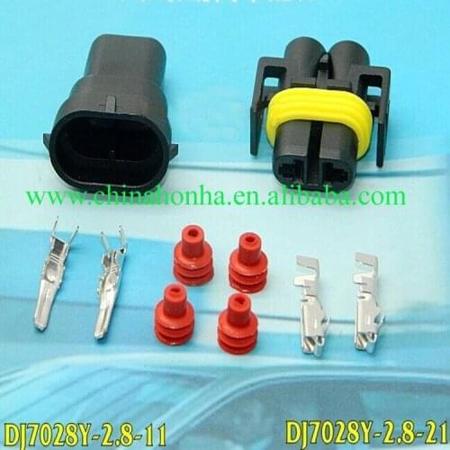 12124819 2 pin fog lamp plug harness lamp holder with end plug Kit Female Male Socket H11 H8 H9 Lamp Socket DJ7028Y-2.8-11/21
