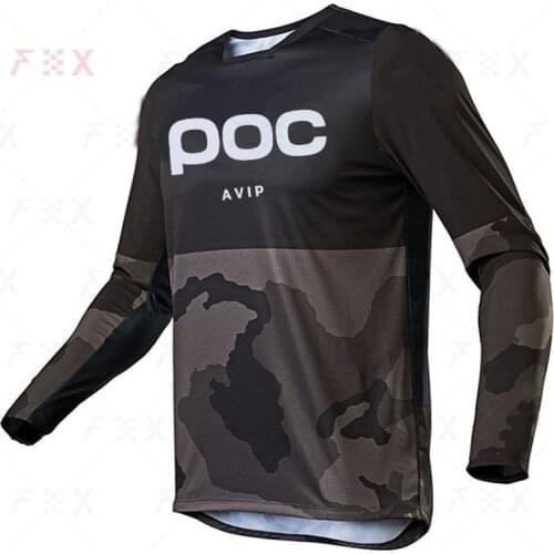 2022 New Motocross AVIP POC Mtb Downhill Jersey MX Cycling Mountain Bike DH Maillot Ciclismo Hombre Quick Dry fox Jersey Racing