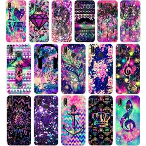 25AA Crown Diamond feather Silicone TPU Protective Cover Phone Case On For Huawei P20 30 Pro Lite Case Soft