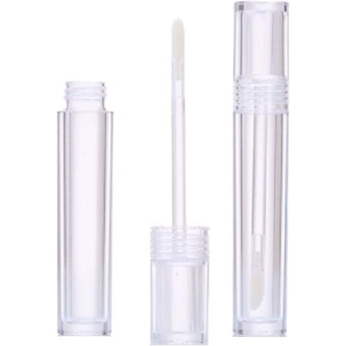 5ml New Arrival Clear Lip Gloss Tube Round Plastic Cosmetic Packaging Container Empty Lip Gloss Wand Tube 30/50/100 Pieces
