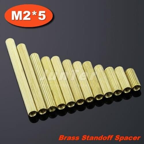 500pcs/lot Brass Standoff Spacer M2 Female x M2 Female 5mm