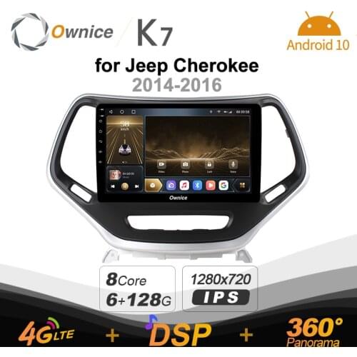 Android 10.0 6G+128G Ownice K7 Car autoradio Multimedia for Jeep Cherokee 5 KL 2014 - 2018 radio system unit 360 Panorama 4G LTE