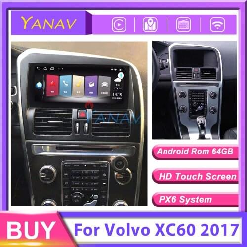 PX6 2 Din Android Car Radio For Volvo XC60 2017 Car Stereo Android Multimedia Video HD Screen DVD Player GPS Navigation Receiver