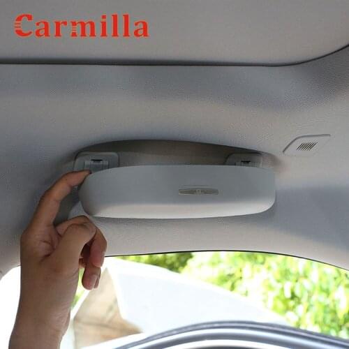 Carmilla ABS Car Sunglasses Holder Box Glasses Case for Honda HRV HR-V Vezel 2015 2016 2017 2018 2019 2020 Accessories