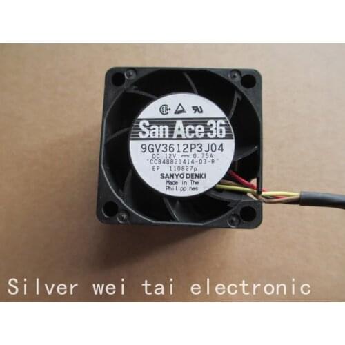 Free Shipping DC 12V 0.75A Cooling Fan For Sanyo Denki 9GV3612P3J04 Server Square Fan 4-wire