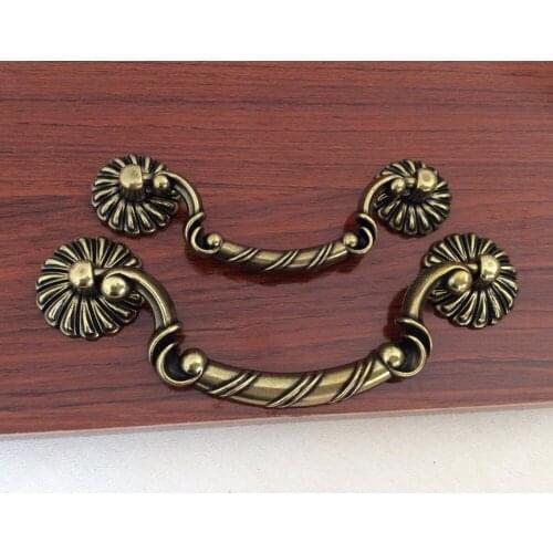 Bronze Drop Pull Drawer Pulls Handle Vintage Dresser Handle / Kitchen Cabinet Pulls Handle Knob Decoration Hardware