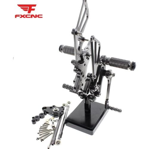 For Honda CBR600RR 2007-2008 Adjustable Aluminum Motorcycle Rearset Footrest Footpeg Rear Set Footrest Pedal Foot Peg Rearset