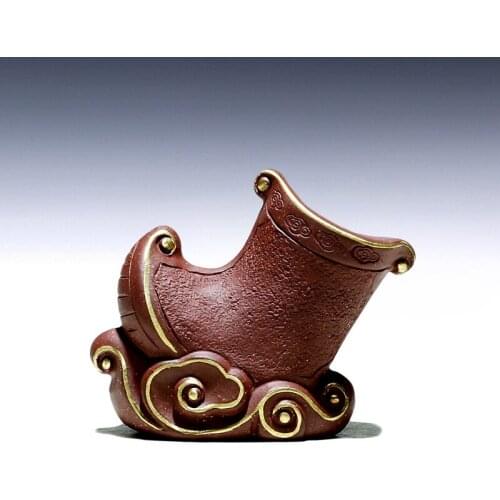 Two 】 yixing undressed ore purple clay tea accessories play tea pet furnishing articles fuels the reemergence