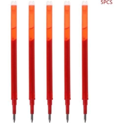 H8WA 5pcs Black Green Blue Red Ink Erasable Gel Pen Refills Rods Large Capacity Writing Replacement School Supplies Stationery