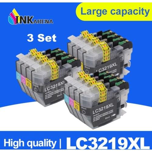 INKARENA 3Set Printer Full Ink Cartridges For Brother LC3219 LC3219XL MFC-J5330DW J5335DW J5730DW J5930DW J6530DW J6935DW