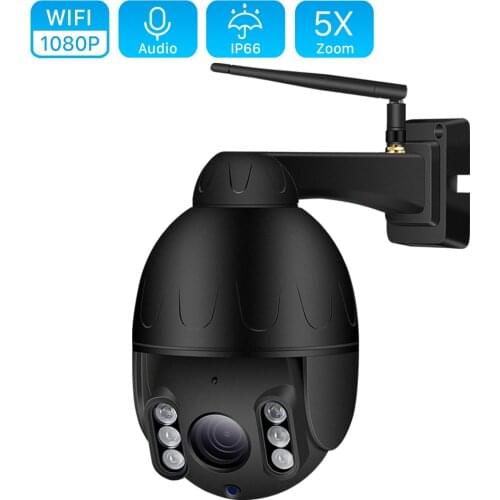 1080P PTZ Wifi Camera Outdoor 2MP 5X Optical Zoom 2.7-13.5mm Lens Speed Dome PTZ IP Camera 1080P CCTV Security Wireless Camera