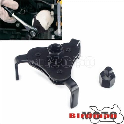 Black Steel 3 Jaw Car Oil Filter Wrench Repair Tool Two Way Oil Filter Removal Key for Auto Cars Trucks 55-115mm