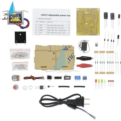 DIY Kit LM317 Adjustable Regulated Voltage 110V 220V to 1.25V-12.5V Step-down Power Supply Module PCB Board Electronic kits