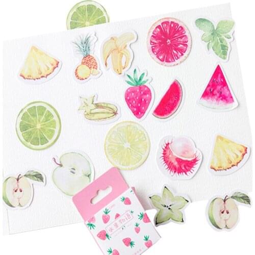 45pcs/box Creative Fruit Story Diary Decoration Stickers DIY Planner Scarpbooking sealing Label Sticker Children Stationery