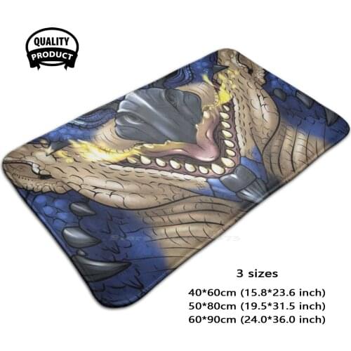 Rat : Azure Monster Hunter World Face 3 Sizes Home Rug Room Carpet Flying Wyvern Rat Azure Monster Hunter World Mhw