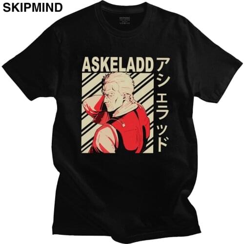 Cool Vinland Saga Askeladd T Shirt Men Crew Neck Short Sleeved Japanese Anime Manga Printed Tee 100% Cotton Fans T-shirt Gift