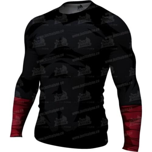 2021 Autumn New 3D Printing Mens Fitness Compression Jerseys Tops Long Sleeved Clothing Breathable Quick Dry Running T shirt