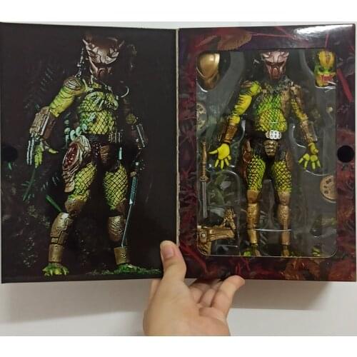 NECA Predator Figure Elder Predator Gold Kenner Leader Clan Chief Action Figure Model Toys Doll For Gift