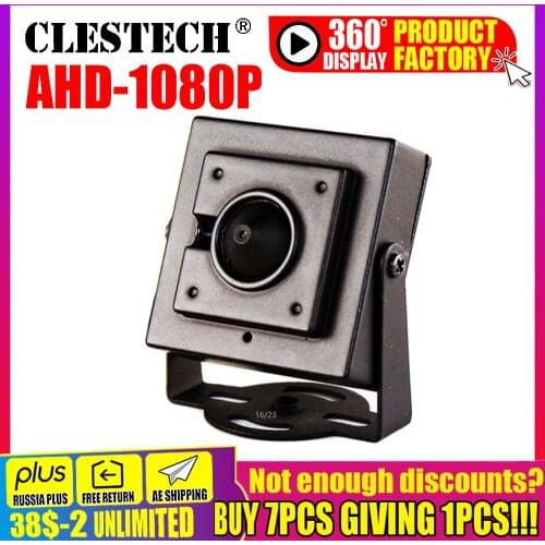 Very Mini AHD camera Sony IMX-323 1080P 1080P 720P 2MP metal 3.7mm Cone Lens super small surveillance products Cam have bracket