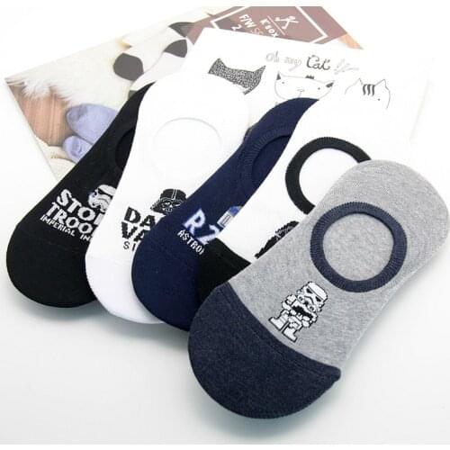Disney Personality Cartoon Socks Star Wars Shallow Mouth Boat Socks Mens Fashion Socks
