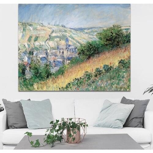 SELFLESSLY Monet Painting Famous Abstract Water Lilies Wall Painting Green and Blue Wall Art Home Decor Printed Painting