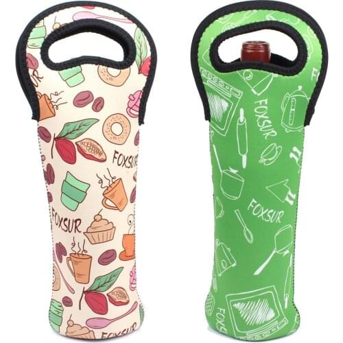 Wine Bottle Carriers Tote Bag, Champagne Bottles Protective Travel Bag for Safe Transportation, for Dating/Camping/BBQ 2PCS