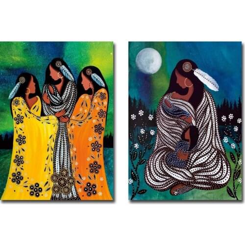 Motherhood Loving Arms By Albert Wrapped Canvas Art Indoor Decoration