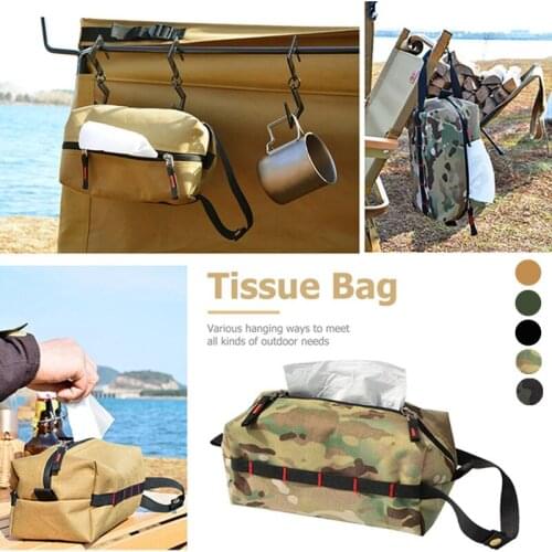 Outdoor Waterproof Tissue Case Oxford Cloth Napkin Paper Storage Bag Toilet Paper Holder for Camping Hiking