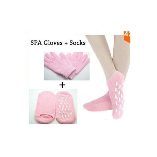 Health Care! Moisture Spa Gel Gloves and Socks Beauty Hands Moisturizing Skincare including 2pairs=1pair gloves & 1pair stocks