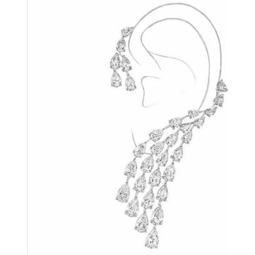 ZAKOL New Arrival Water Drop Cubic Zirconia Stud Earring Simple for Women Luxury Wedding Jewelry Gift FSEP2534