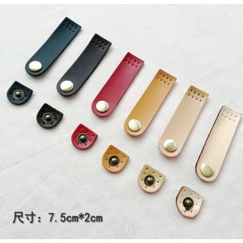 5PCS DIY Handwork Real Leather Small Buckles for Bags Clothes Replacement Hooks Bag Accessories