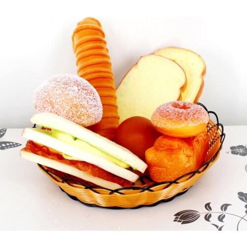 1PC Artificial Bread Sandwich Hamburger Faux Food Ornaments Table Decor Photography Props Desk Accessories