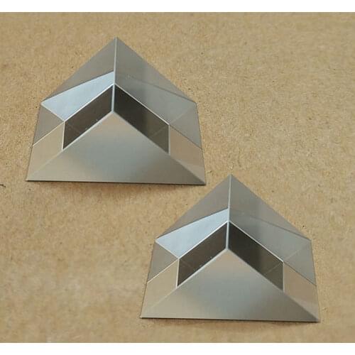 2pcs 10x10x10mm Equilateral Prism Right-angle External Reflection Optics K9 Material Optical Experiment Prisma
