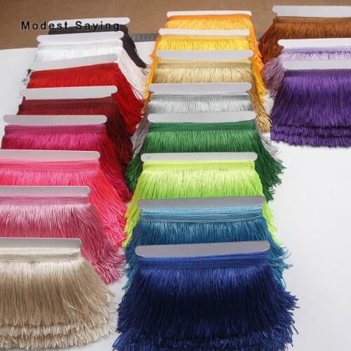 30 Yards 9cm Lace Fringe Trim Tassel Fringe Trimming For DIY Latin Dress Evening Gown Clothes Garment Accessories Lace Ribbon