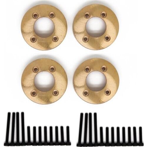 4PCS Brass Counterweight Balance Weight for YK4101PRO YK4102 YK4103 YK4082 YiKong RC Crawler Car Upgrade Parts