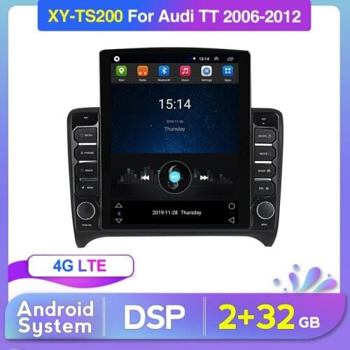 4 CORE Car GPS For Audi TT MK2 8J 2006 2007 2008 2009-2012 autoradio navigation support swc rear camera dvr carplay 2.5D screen