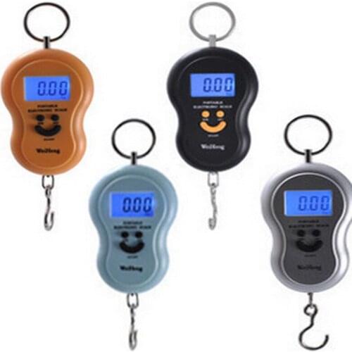50pcs 40KG 10g Electronic Balance Digital Hangging Fishing Pocket Scale 4 Colors Free Shipping