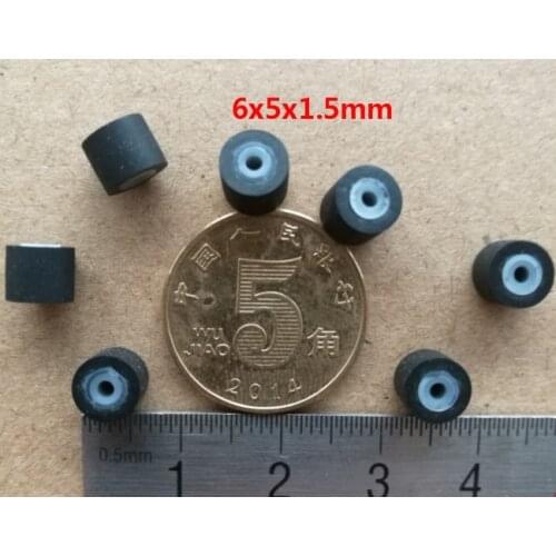 7pcs 6mmx5x1.5 press wheel belt pulley rubber audio pressure recorder cassette deck pinch roller tape recorder Stereo player