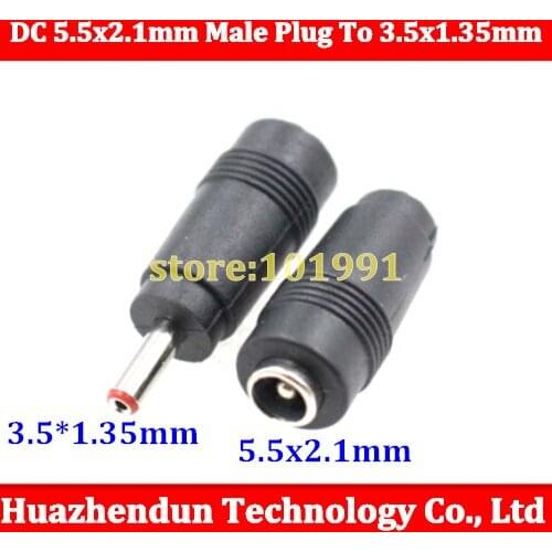 10pcs DC Power 5.5 x 2.1mm Male Plug To 3.5 x 1.35mm Female Jack Adapter Connector Converter