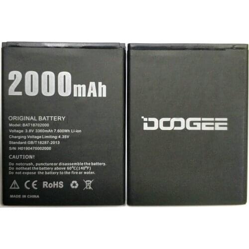New BAT18702000 DOOGEE Battery 2000mAh Replacement Accumulators For DOOGEE X50 smart Phone+ in stock
