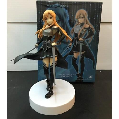 Anime Sword Art Online Yuuki Asuna Black Clothes PVC Figure Model Toy New No Box