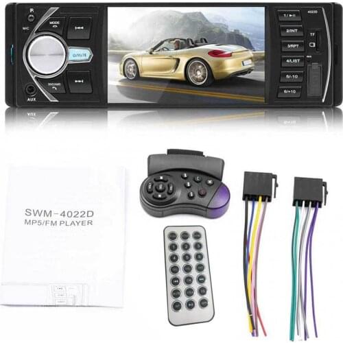 4022B Car MP5 Bluetooth Player Steering Wheel Control 1 Din 4.1 inch Screen Auto Stereo Audio In Dash Head Intelligent System