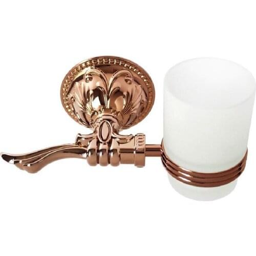 Free shipping Rose gold finish flowers Single cup tumbler holder