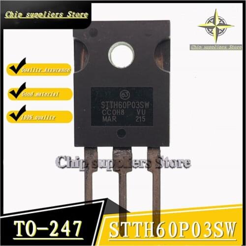 5PCS-20PCS) STTH60P03SW TO-247 STTH60P03 TO247 60P03 Fast recovery diode rectifier 60A 300V New and original