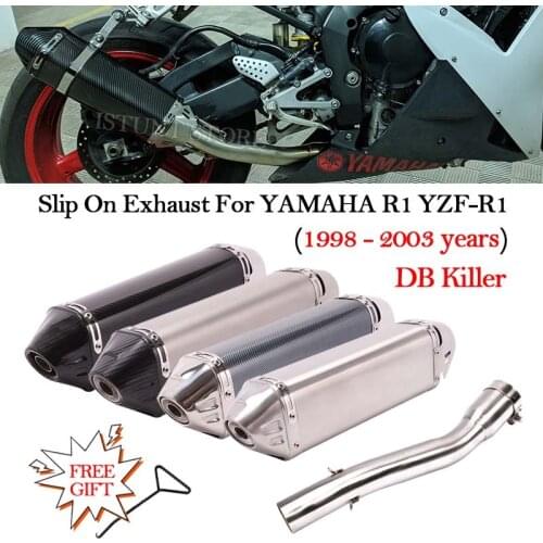 For YAMAHA R1 YZF-R1 1998 1999 2000 2001 2002 2003 Years Motorcycle Yoshimura Exhaust Escape Muffler DB Killer Middle Link Pipe