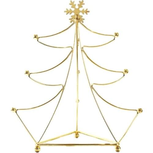 Goldden Mental 6-Mug Holder Christmas Tree Kitchen Tabletop Mug Tree Coffee Mug & Teacup Storage Rack for Coffee Bar