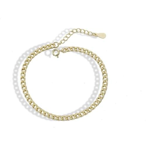 Lo Paulina 100% 925 Sterling Silver Adjustable Bracelet Chains 3.5mm Width Flat Fashion Womens Jewelry Gifts