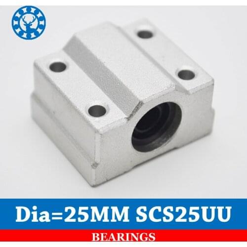SCS25UU SC25UU Linear Bearing 25mm Linear Slide Block 25mm CNC Router linear slide For 25mm Linear Shaft